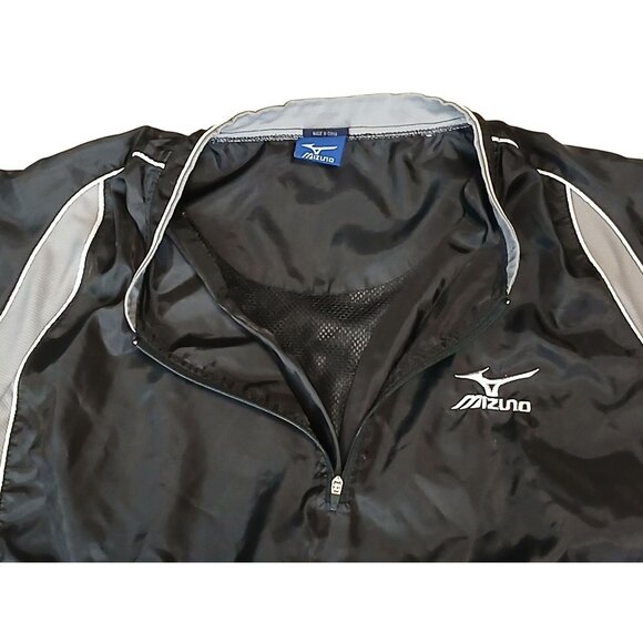 Mizuno Mens Large Pullover Windbreaker Jacket Vented Warm-up Cycling Athletic - Picture 4 of 5